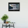 Komar Wandbild Star Wars Fighter (50x40 cm) mit X-Wing im weißen Rahmen.