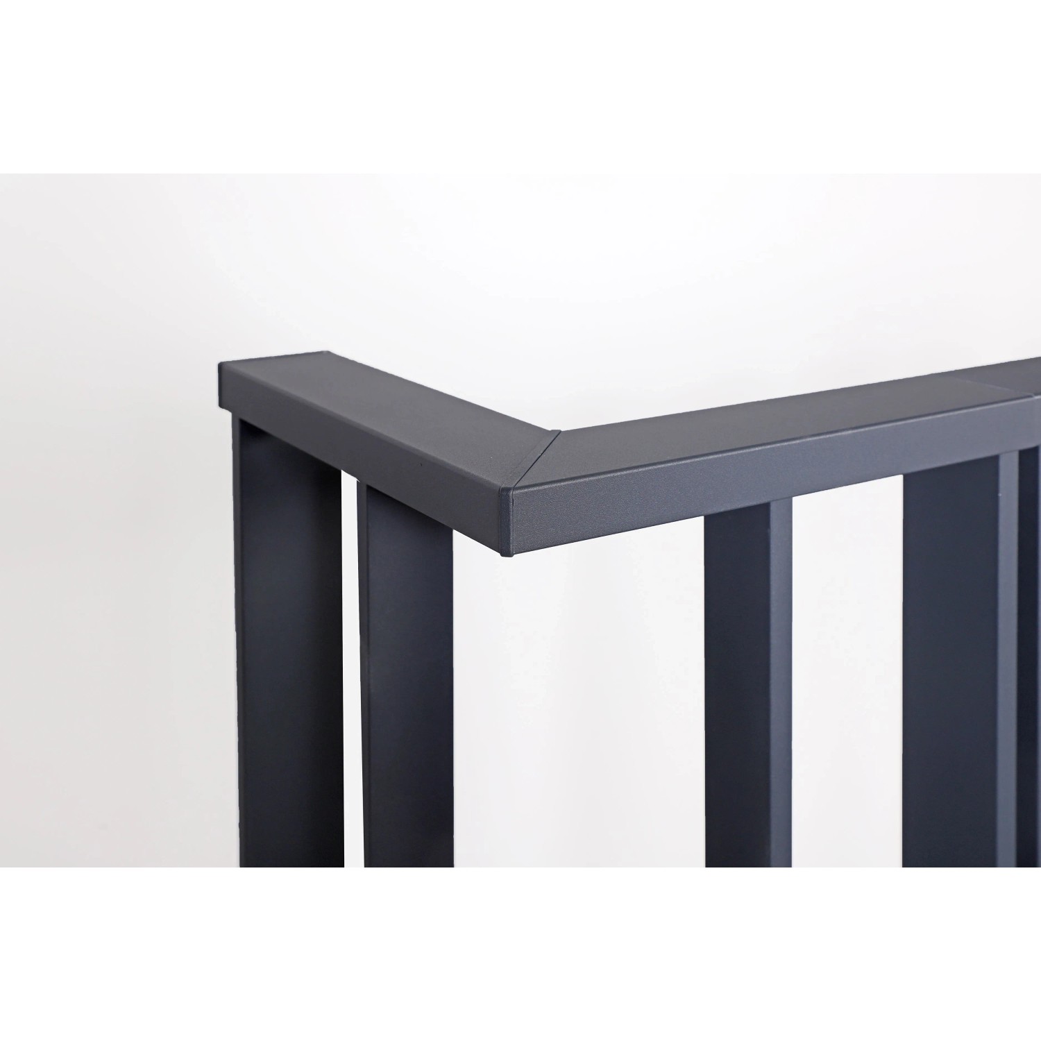 Eckset Linus Aluminium Anthrazit - Geländer 120 x 26 cm für Montage von oben_3