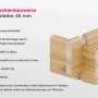 Detailaufnahme der Blockbohlenbauweise (40 mm) des Alpholz Gartenhauses Maria Twin aus Pinie.