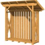 Skan Holz Holzunterstand Lars 1, naturbelassen, aus Douglasie für ca. 2 m³ Kaminholz.