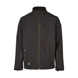 Schwarze Hans Schäfer Workwear Softshelljacke, Größe M, ideal für Arbeitskleidung.