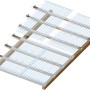 Transparente PVC Profilplatte Sinus 76/18 (2500x900mm) auf Holzkonstruktion befestigt.