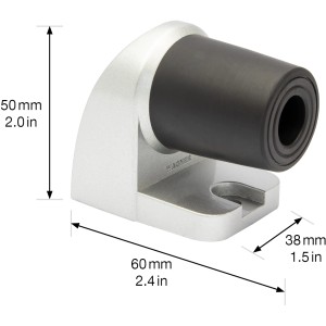 Wagner Bodentürstopper EH5000 aus Aluminium, Türstopper zum Schrauben, schützt Wand und Möbel.