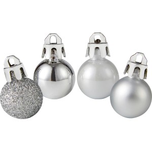 Christbaumkugel-Set Kunststoff Ø 2 cm 36-teilig Silber