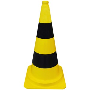Schake PVC-Leitkegel Gelb-Schwarz 50 cm