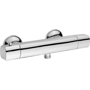 Chromfarbene baliv Thermostat-Duscharmatur DU-5050 mit zwei Drehreglern.