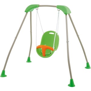 Trigano Babyschaukel aus Metall Grau-Grün Höhe 120 cm klappbar