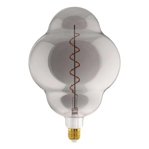 Dimmbares Eglo E27 LED Leuchtmittel, 4 W, mit dekorativem Glühfaden und Rauchglas.