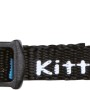 Schwarzes Jollypaw Kätzchenhalsband aus Nylon mit Glöckchen und Katzenmotiven.
