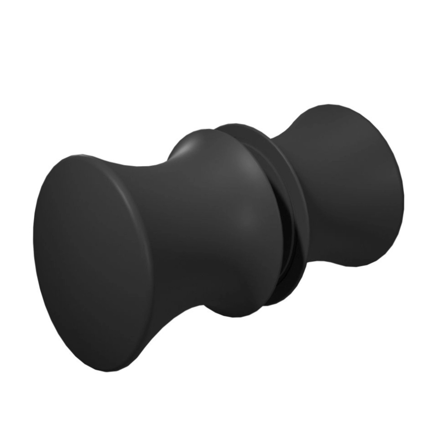 Detailaufnahme: Mattschwarzer Griff für Schulte Runddusche Garant 2.0.