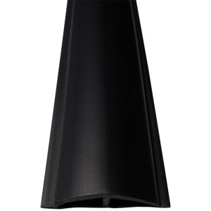 Schwarze Doppeleinfassleiste, 35 mm breit, 1000 mm lang, für Laminat und Parkett.