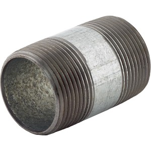 Gewinderohr, 41,9 mm, Temperguss, verzinkt, für Wasserinstallationen.