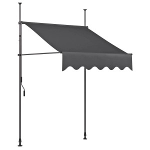 Anthrazit Klemmmarkise 200x300 cm von Garden Pleasure für Terrasse oder Balkon.