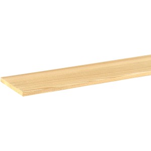 Helle, unbehandelte Flachleiste aus Lärchenholz, 4,5 x 56 x 2000 mm. Ideal für Bastelarbeiten.