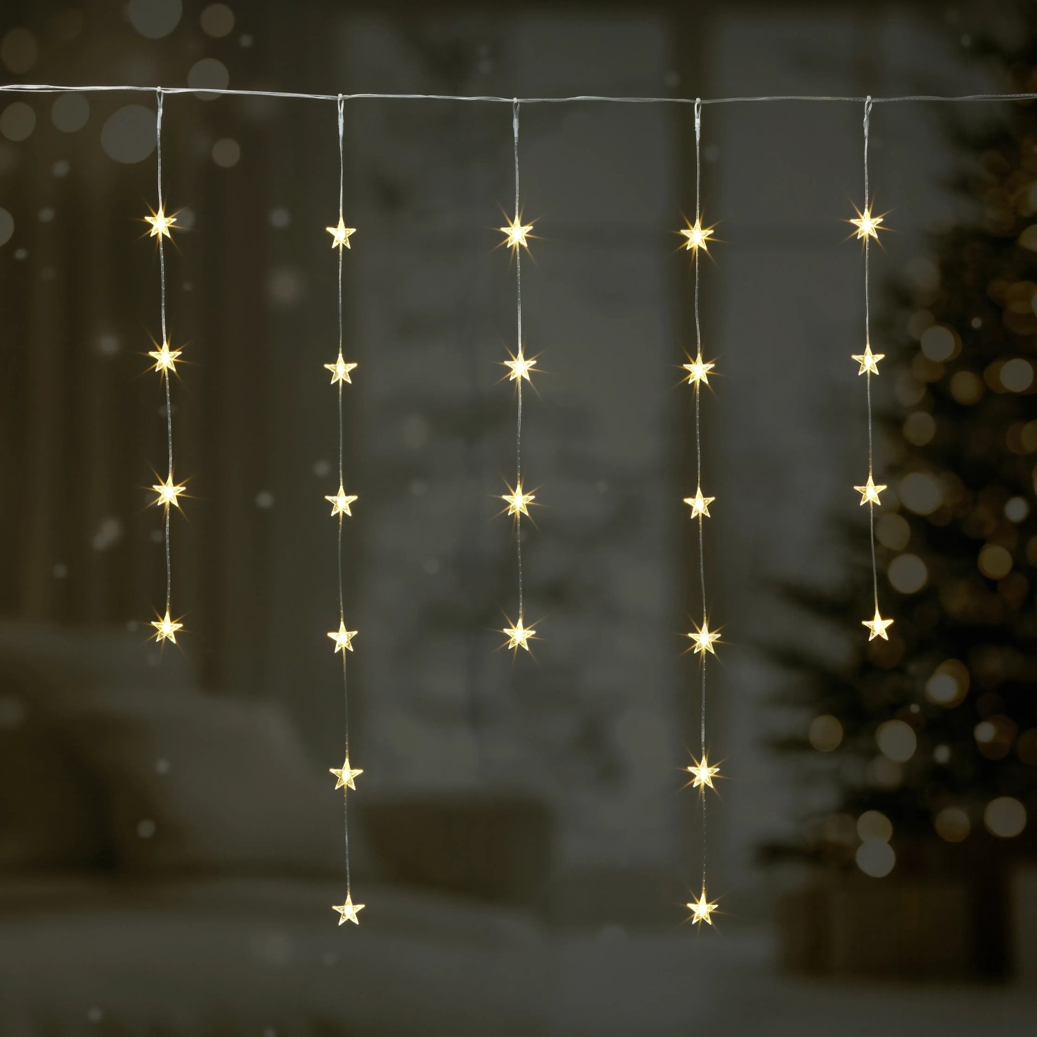 Lichtervorhang Sterne Warmweiß 40 LEDs kaufen bei OBI