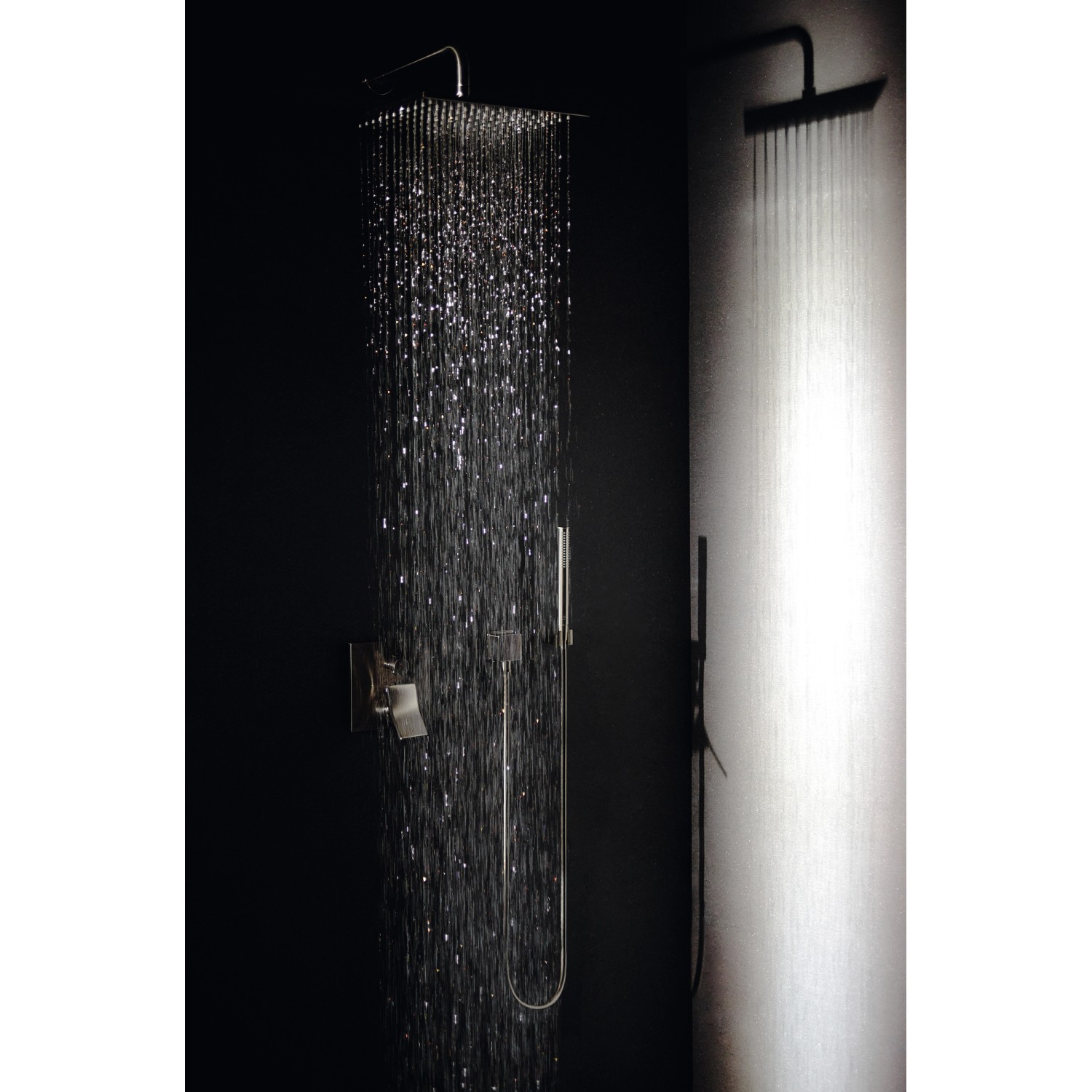 Diamond Inloopdouche | 120x80 cm Chroom Helder glas 2 vaste wanden IDB1208520C