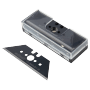 Wolfcraft Trapezklingen, 5 Stk., 61mm, schwarz, in Kunststoffbox. Messerzubehör für Profis.