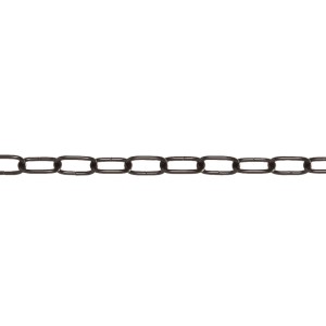 Schwarze Conacord Ringkette aus Stahl, 2 mm Durchmesser, als Meterware.