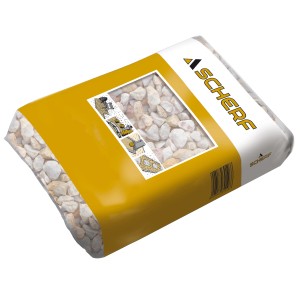 Sack Marmorsplitt Wolken-Weiß, 16-32 mm, 25 kg, für Zierkies & Ziersplitt im Garten.