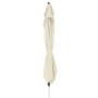 Geschlossener, naturfarbener Doppler Marktschirm Expert 200x300 cm mit Knickfunktion.