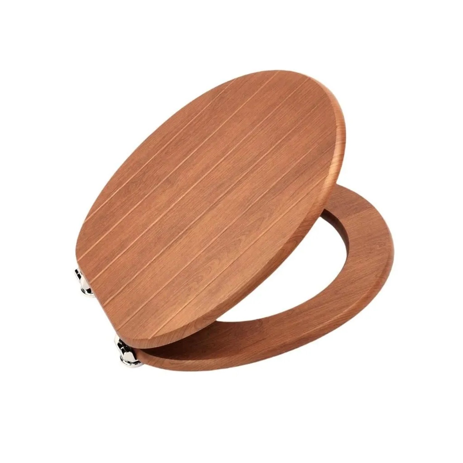 Sinobath WC-Sitz mit Absenk-Automatik Rotbraunes Holzmaser Dekor_2