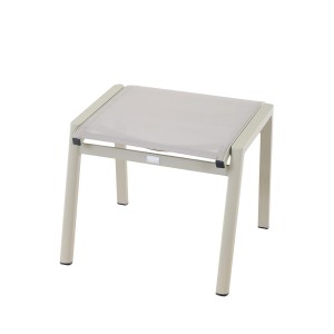 Siena Garden Hocker Bologna, seidengrau matt, ideal als Fußablage oder Sitzgelegenheit im Garten.