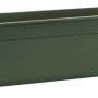 Dunkelgrüner Florus Balkonkasten Super, 100 cm, für Balkon und Terrasse.