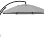 Sun Garden Ampelschirm Easy Sun, Ø 375 cm, hellgrauer Bezug und anthrazitfarbenes Gestell.