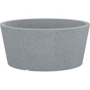 Scheurich Pflanzschale C-Cone, Ø 39 cm, Stony Grey, Beton-Optik für Garten und Balkon.
