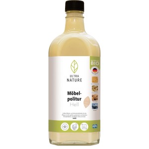 Flasche Ultra Nature BIO Möbelpolitur Hell 0,25l für Holzoberflächen.