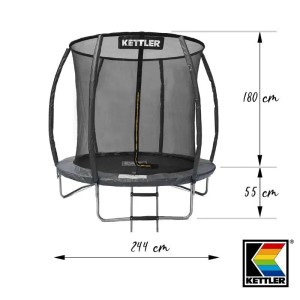 Kettler Outdoor Trampolin JUMP 244 cm Grau