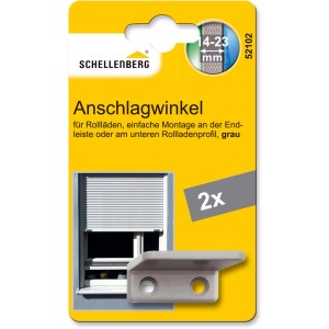Schellenberg Rollladen Anschlagwinkel, grau, 2er-Set zur Montage an Rollläden.