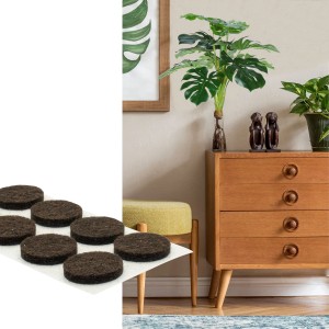 Wagner Filzpads-Set EH1317 Ø 17 mm x 3 mm Braun 24-tlg.