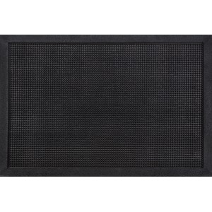 Graue OBI Gummimatte, 40x60 cm, mit Noppenstruktur. Fußmatte für den Außenbereich.