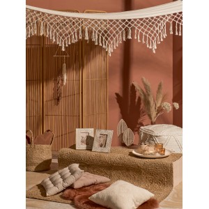 Dekorativer Bilderrahmen Desert Flower, MDF Natur, 10x15 cm, im Boho-Ambiente.