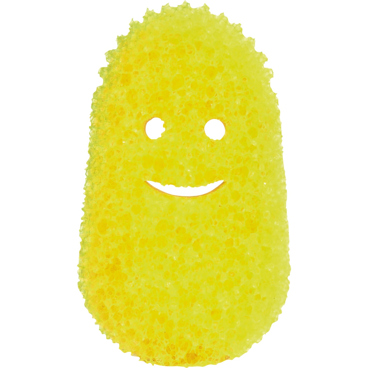 Gelber Dish Daddy Spülschwamm mit Gesicht für die Küche.