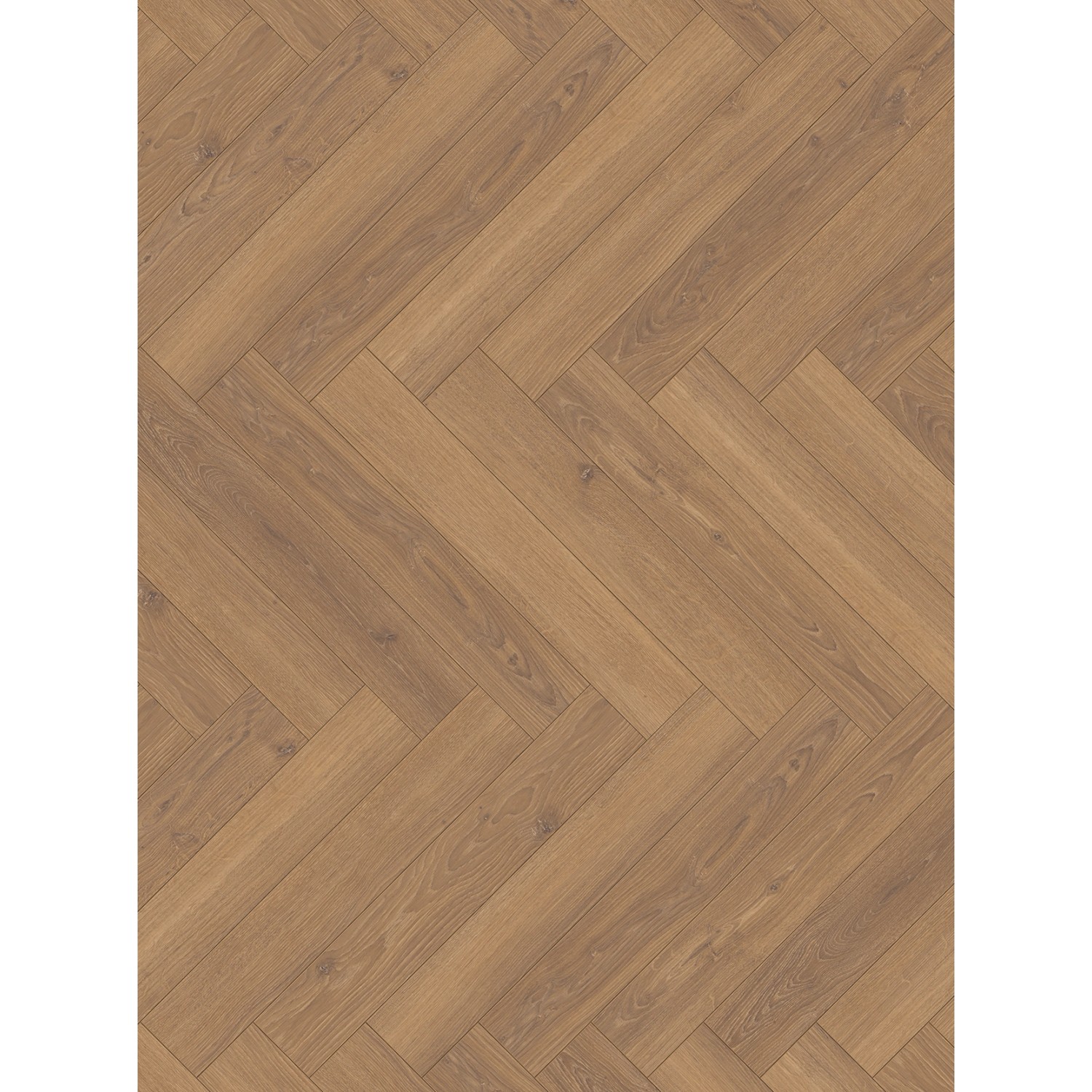 Parador Laminat Trendtime 3, Eiche Studioline Fischgrät Honig, Detailansicht des Musters.