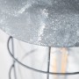 Detailaufnahme: Graue Brilliant Außenwandleuchte Carlisle im Beton-Look mit Glas und Metall.