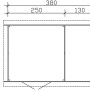 Grundriss Skan Holz Gartenhaus Venlo 2, 380x250 cm, Schiefergrau. Maße und Aufteilung des Holz-Gartenhauses.