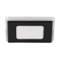 Schwarzer, eckiger Trio LED Einbaustrahler Nimbus, 8,5x8,5cm.