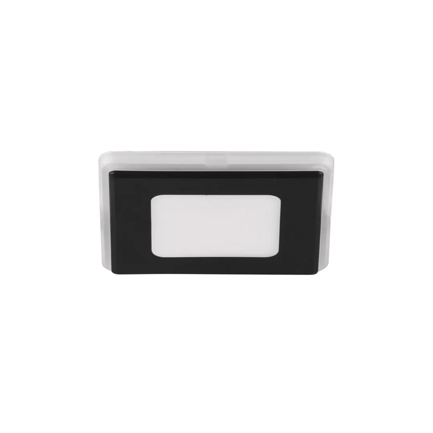 Schwarzer, eckiger Trio LED Einbaustrahler Nimbus, 8,5x8,5cm.