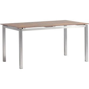Acamp Skye Gartentisch, 150x90 cm, Edelstahl/Cemento-Optik. Moderner Tisch für Gartenmöbel-Sets.