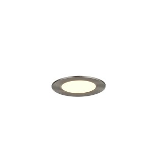 Trio LED Einbauleuchte Virunga, Nickel matt, Ø 11cm. Moderner Einbaustrahler für Innenräume.