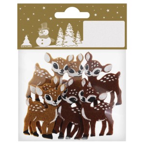 Rehkitz Filz mit Klebepunkt 2 Farben 8 Stück