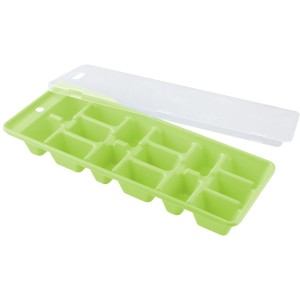 Fackelmann Eiswürfelformer, grün, mit transparentem Deckel für ca. 15 Eiswürfel.