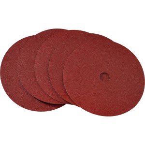 5 rote LUX Fiberscheiben, 230 mm Durchmesser, Körnung 80, für Winkelschleifer Zubehör.