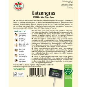 Sperli Katzengras Mini-Tiger-Gras Mischung im Samen-Beutel.