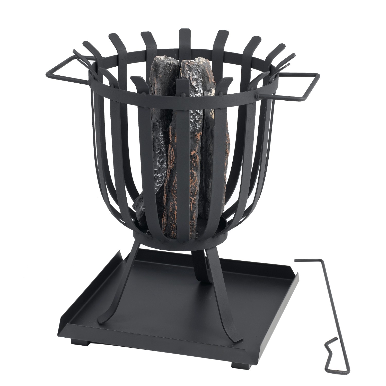 tepro Feuerkorb Brentwood 41,7 x 47,5 x 35 cm (B x H x T) Schwarz