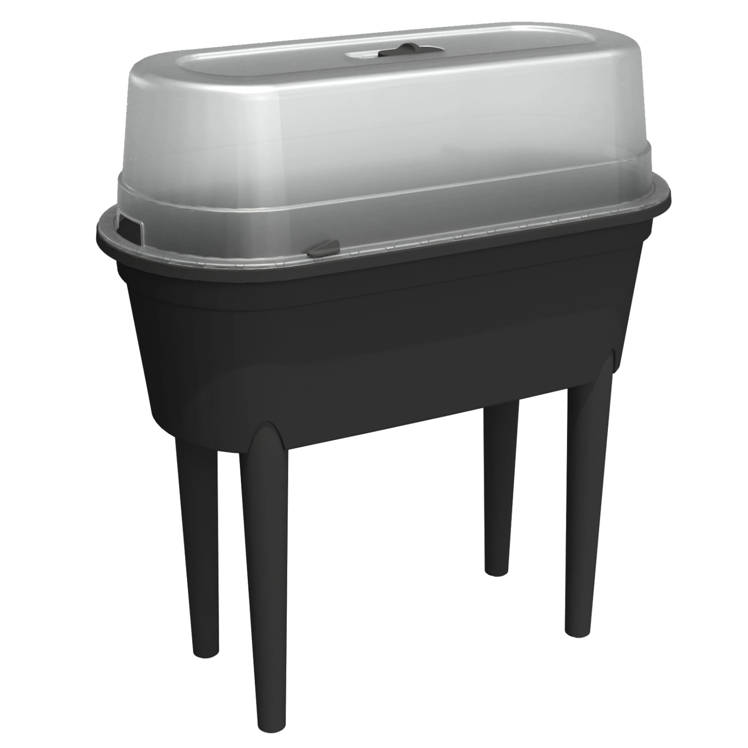 Hochbeet mit Abdeckhaube Oval 84 cm x 40 cm x 77 cm Anthrazit kaufen