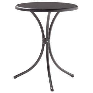 Runder, anthrazitfarbener Sieger Gartentisch, 60x60 cm, ideal für Balkon oder Terrasse.